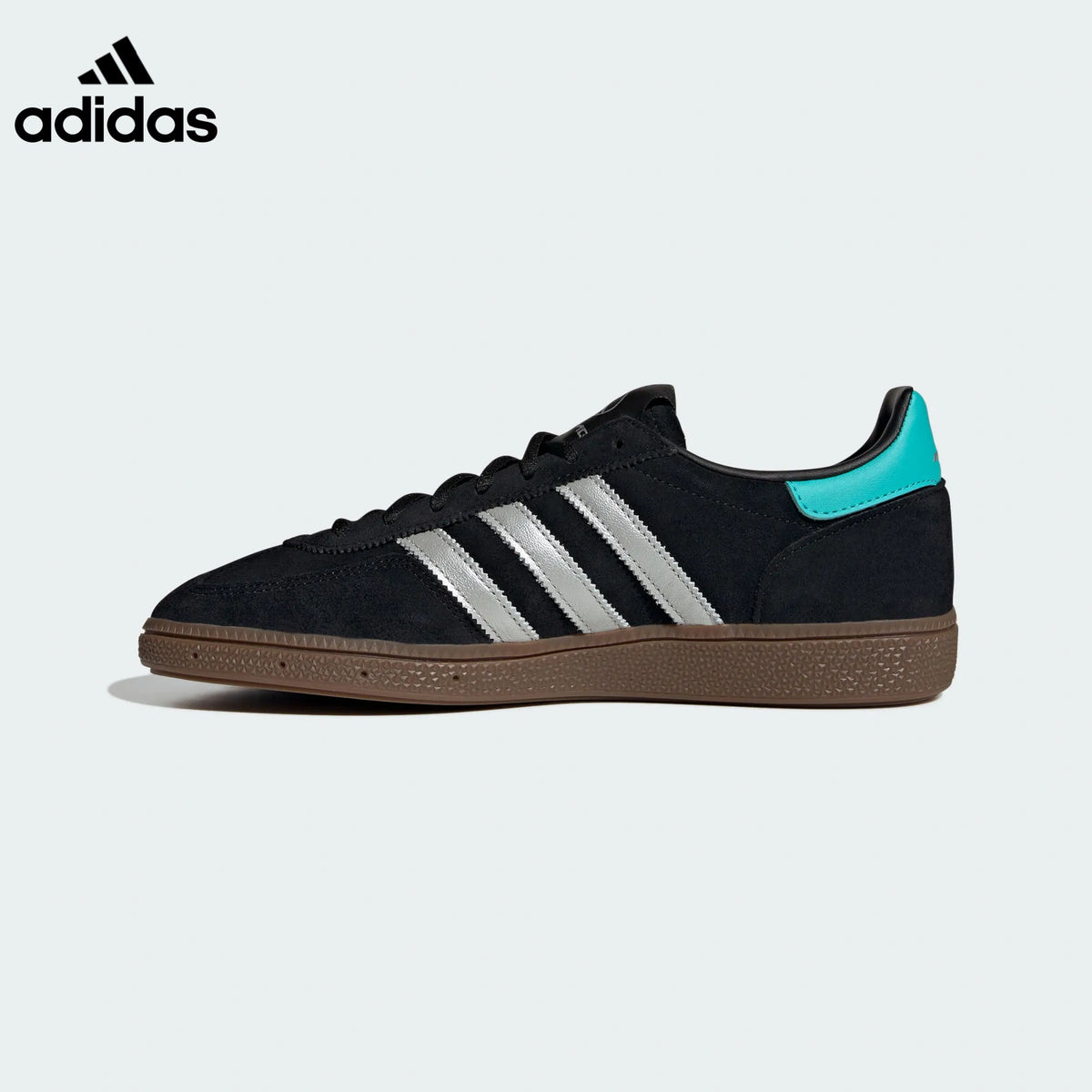 adidas Handball Spezial AMG Black Silver Teal Retro Sneakers