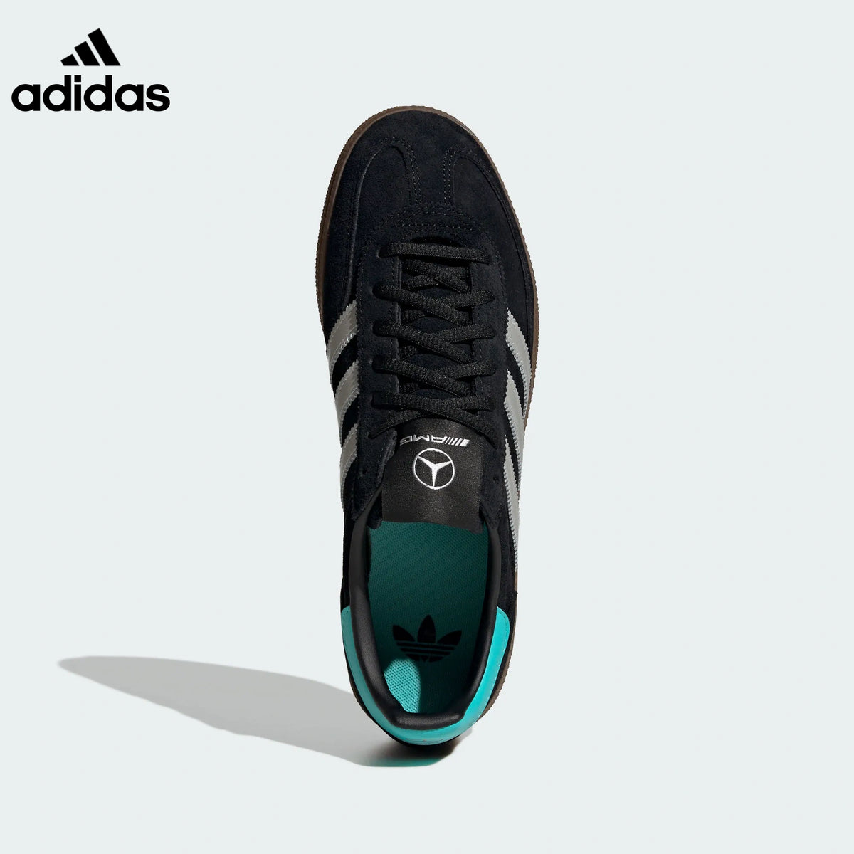 adidas Handball Spezial AMG Black Silver Teal Retro Sneakers