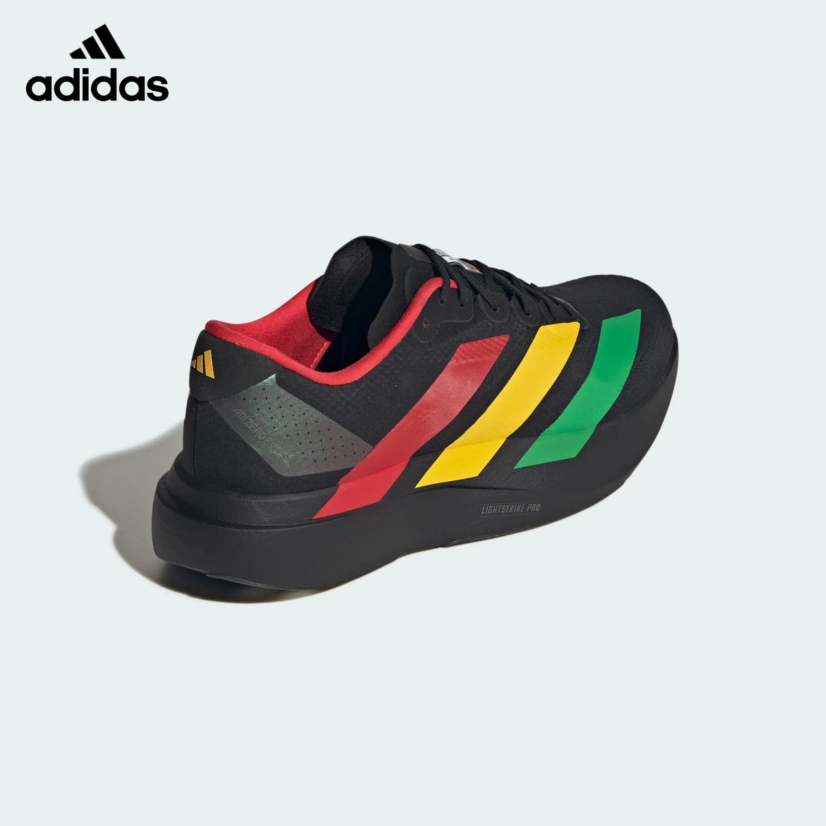 Adidas Adizero Evo SL Black Multicolor Stripes Unisex Running Shoes