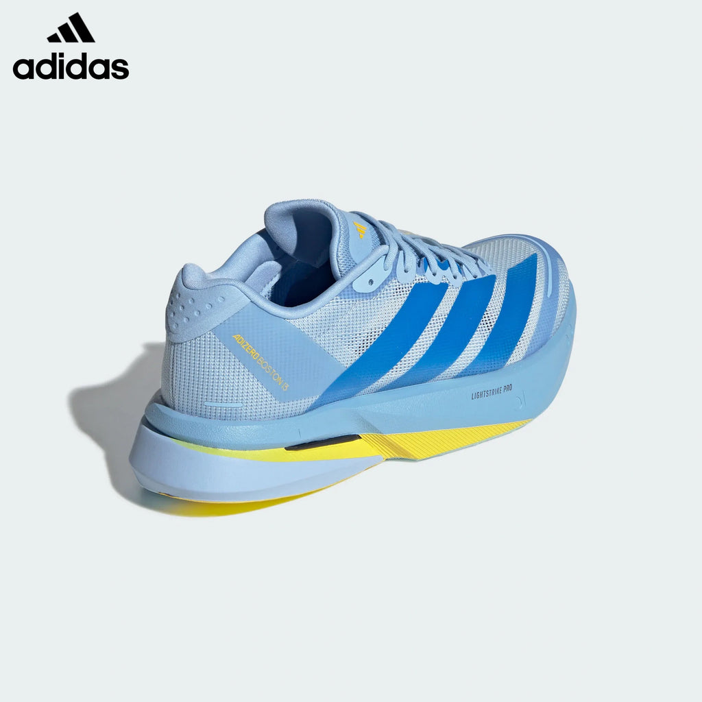 adidas Adizero Boston 18 Running Shoes - Light Blue/Yellow