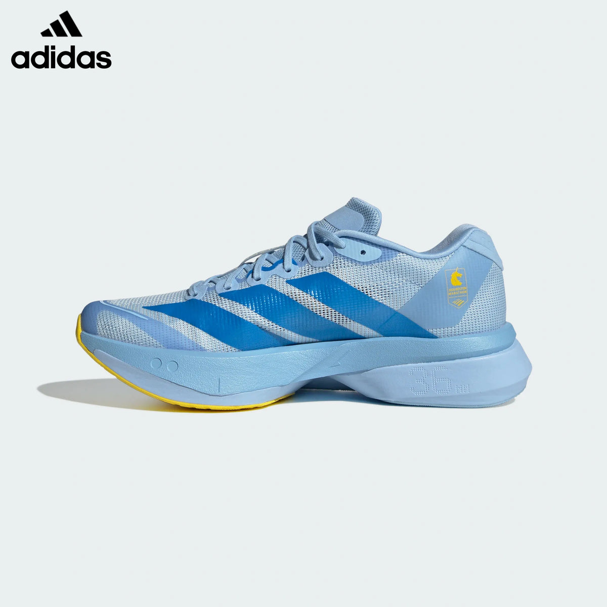 adidas Adizero Boston 18 Running Shoes - Light Blue/Yellow