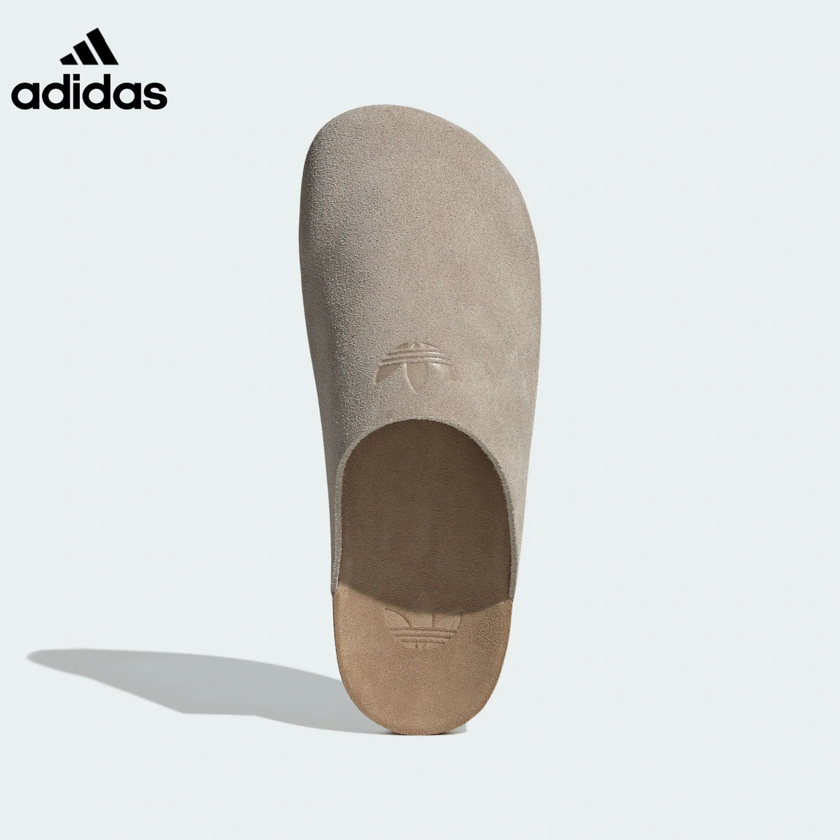 adidas Light Gray Suede Mule Slip-On Shoes