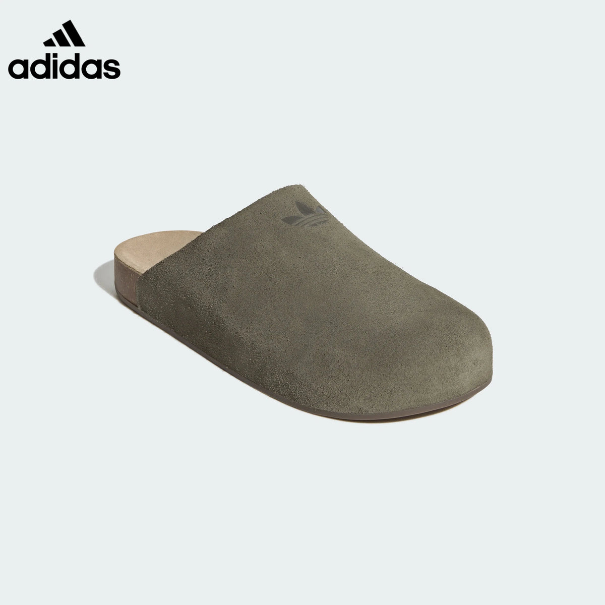 adidas Olive Green Suede Mule Slip-On Shoes