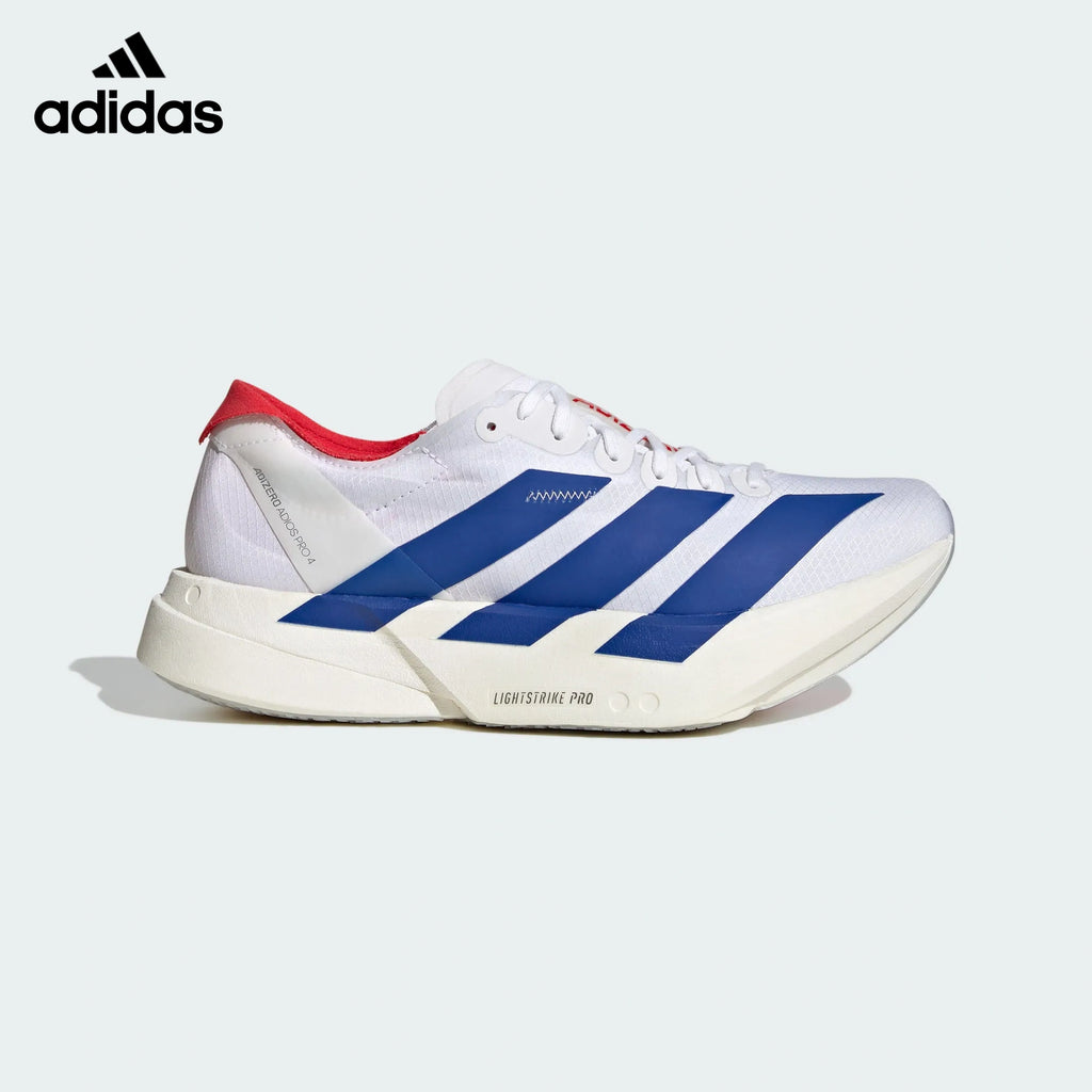 Adidas Adizero Adios Pro 4 White Blue Red Unisex Running Shoes