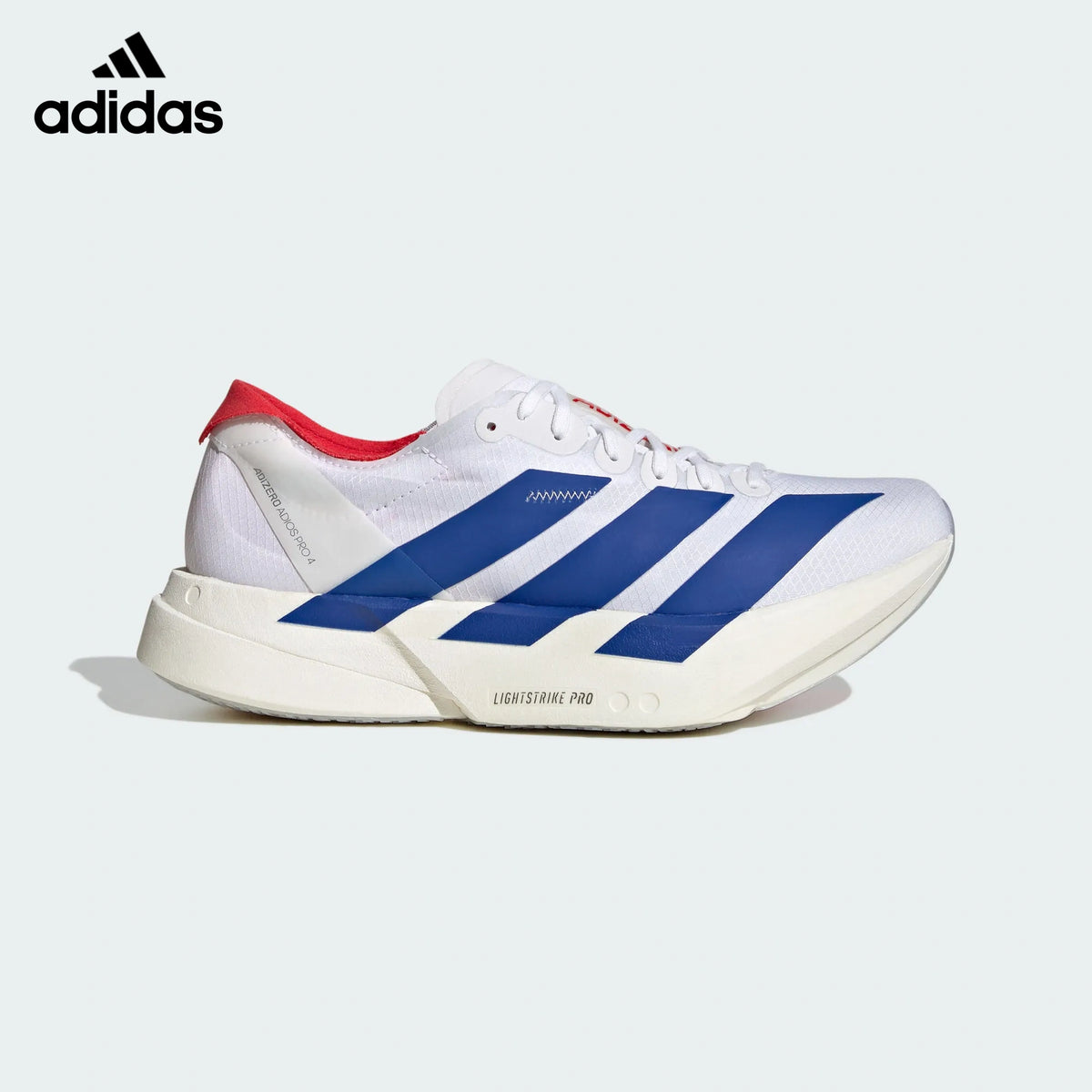 Adidas Adizero Adios Pro 4 White Blue Red Unisex Running Shoes