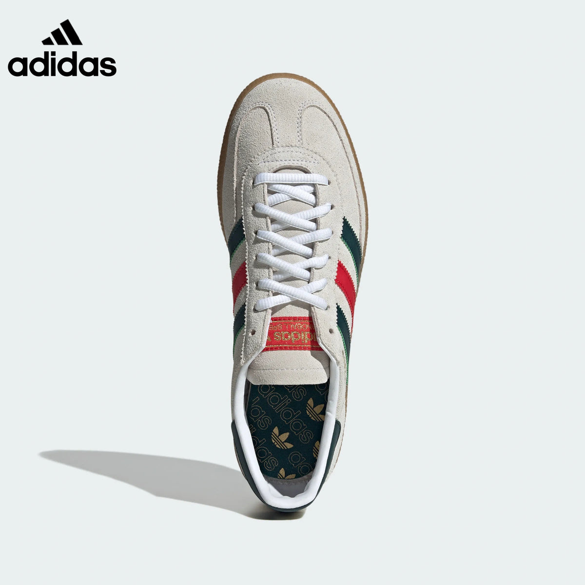adidas Handball Spezial Cream Green Red Retro Sneakers