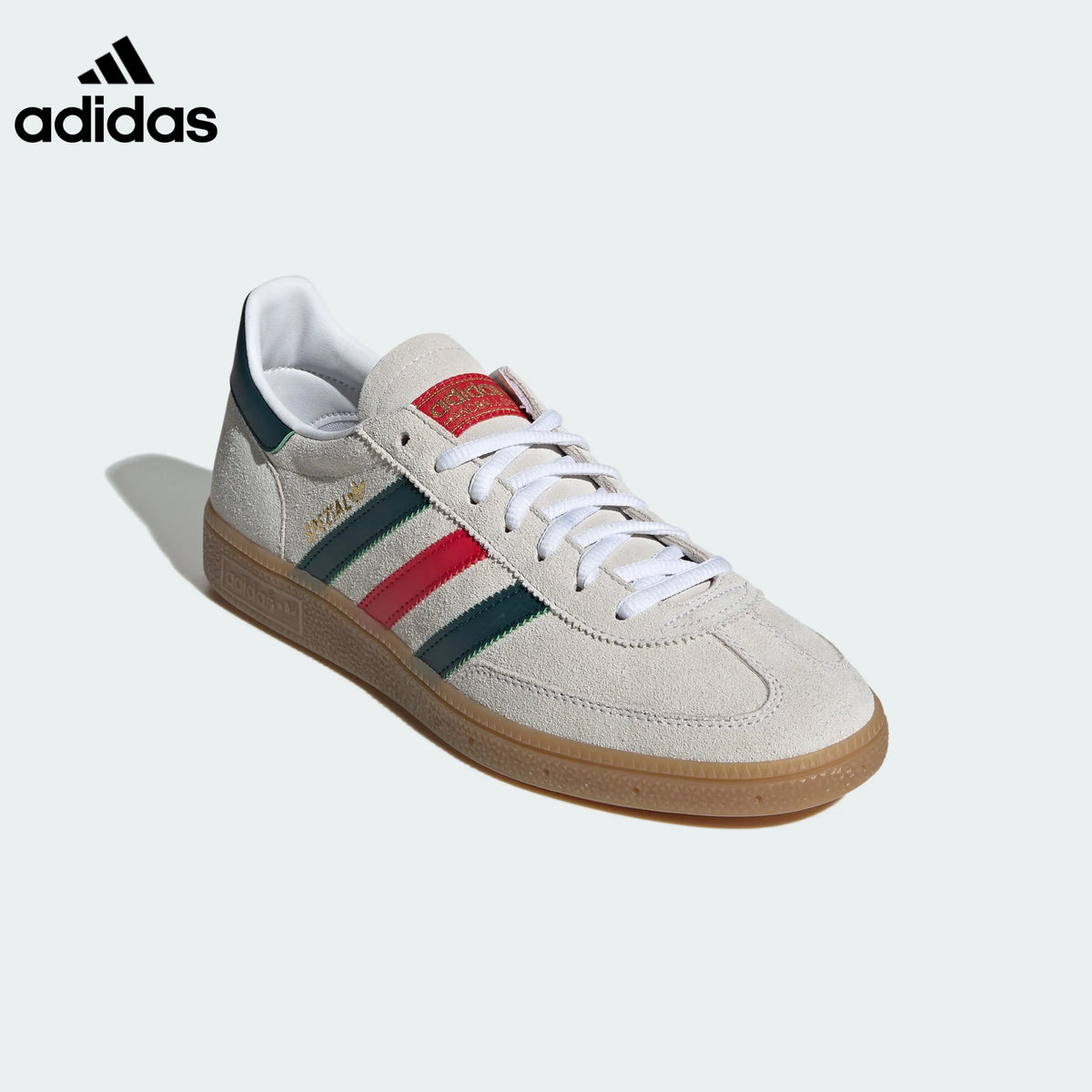 adidas Handball Spezial Cream Green Red Retro Sneakers