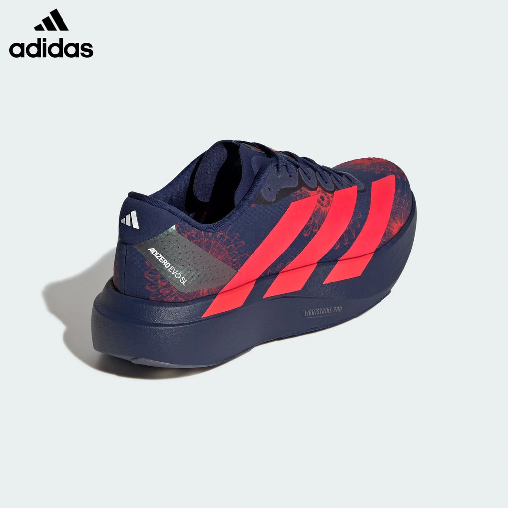 adidas Adizero Evo SL Running Shoes - Navy/Red Floral