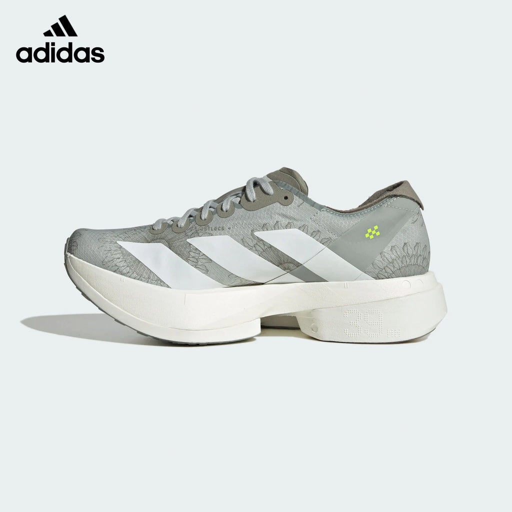 Adidas Adizero Adios Pro 4 Gray Floral Print Unisex Running Shoes