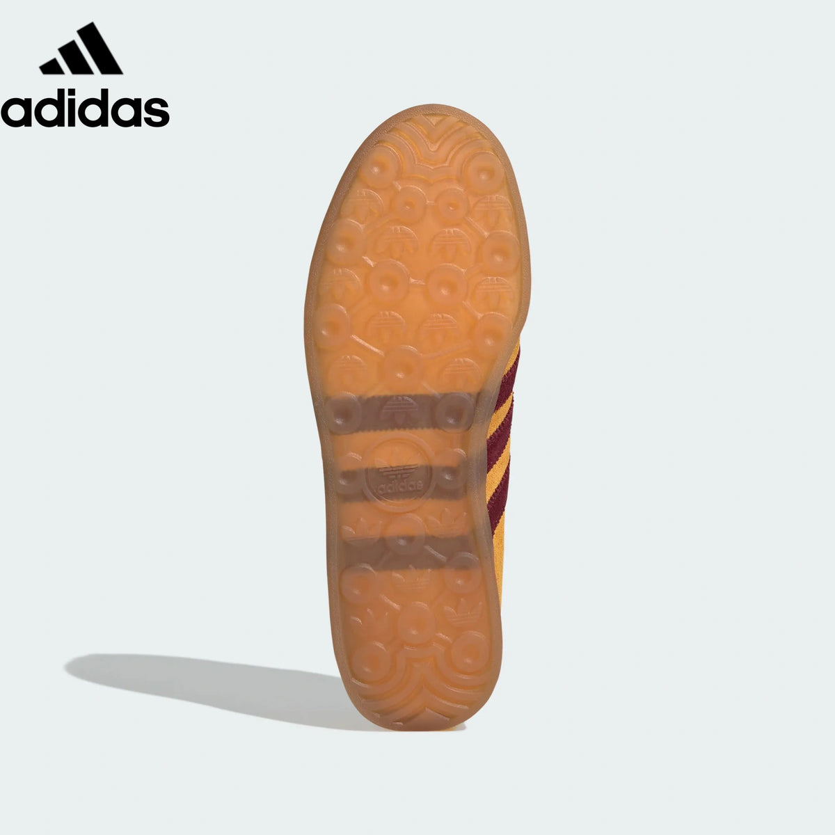 Adidas  samba  women's shoes  men's samba sneakers  Gazelle Indoor Sneakers – Yellow/Maroon | Unisex