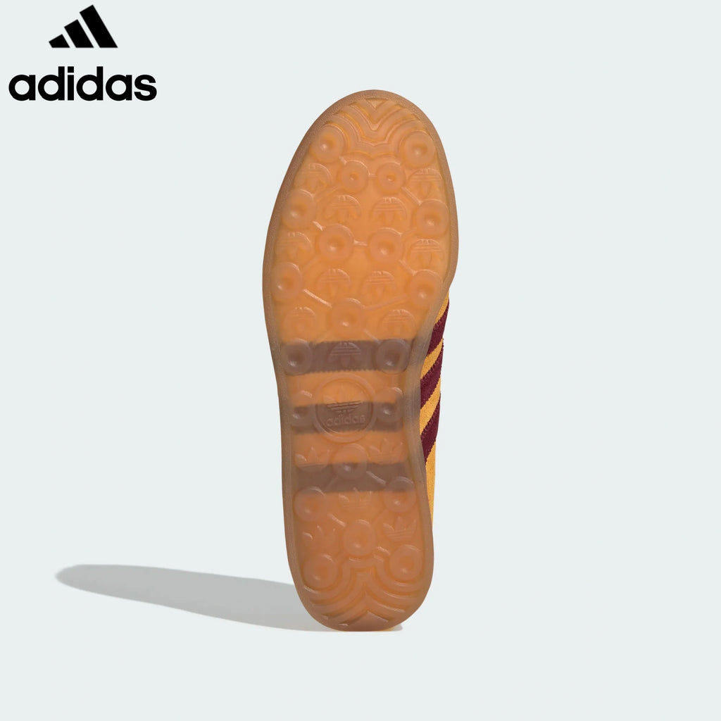 Adidas Gazelle Indoor women's shoes  men's samba sneakers  Yellow Maroon Suede Unisex Sneakers