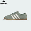 Adidas Gazelle Indoor women's shoes  men's samba sneakers Sage Green White Suede Unisex Sneakers