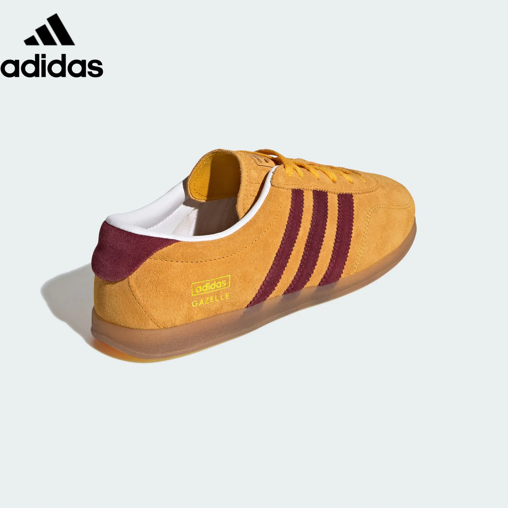 Adidas  samba  women's shoes  men's samba sneakers  Gazelle Indoor Sneakers – Yellow/Maroon | Unisex