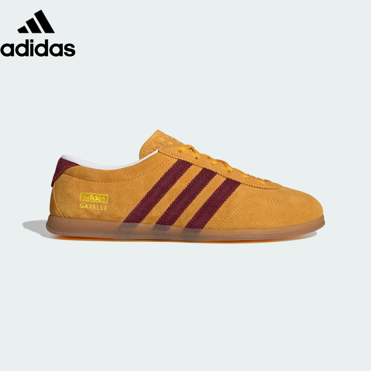 Adidas  samba  women's shoes  men's samba sneakers  Gazelle Indoor Sneakers – Yellow/Maroon | Unisex