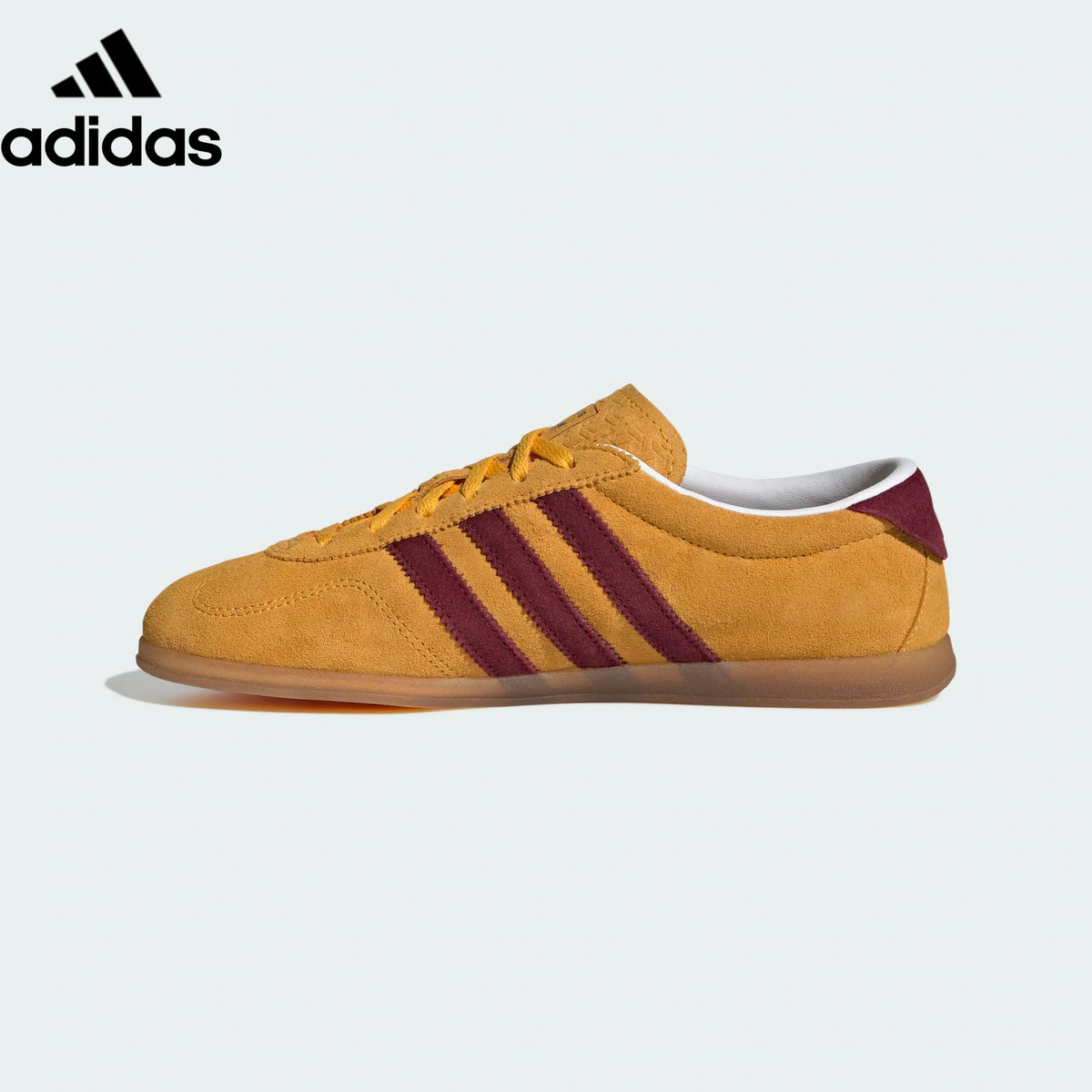 Adidas  samba  women's shoes  men's samba sneakers  Gazelle Indoor Sneakers – Yellow/Maroon | Unisex