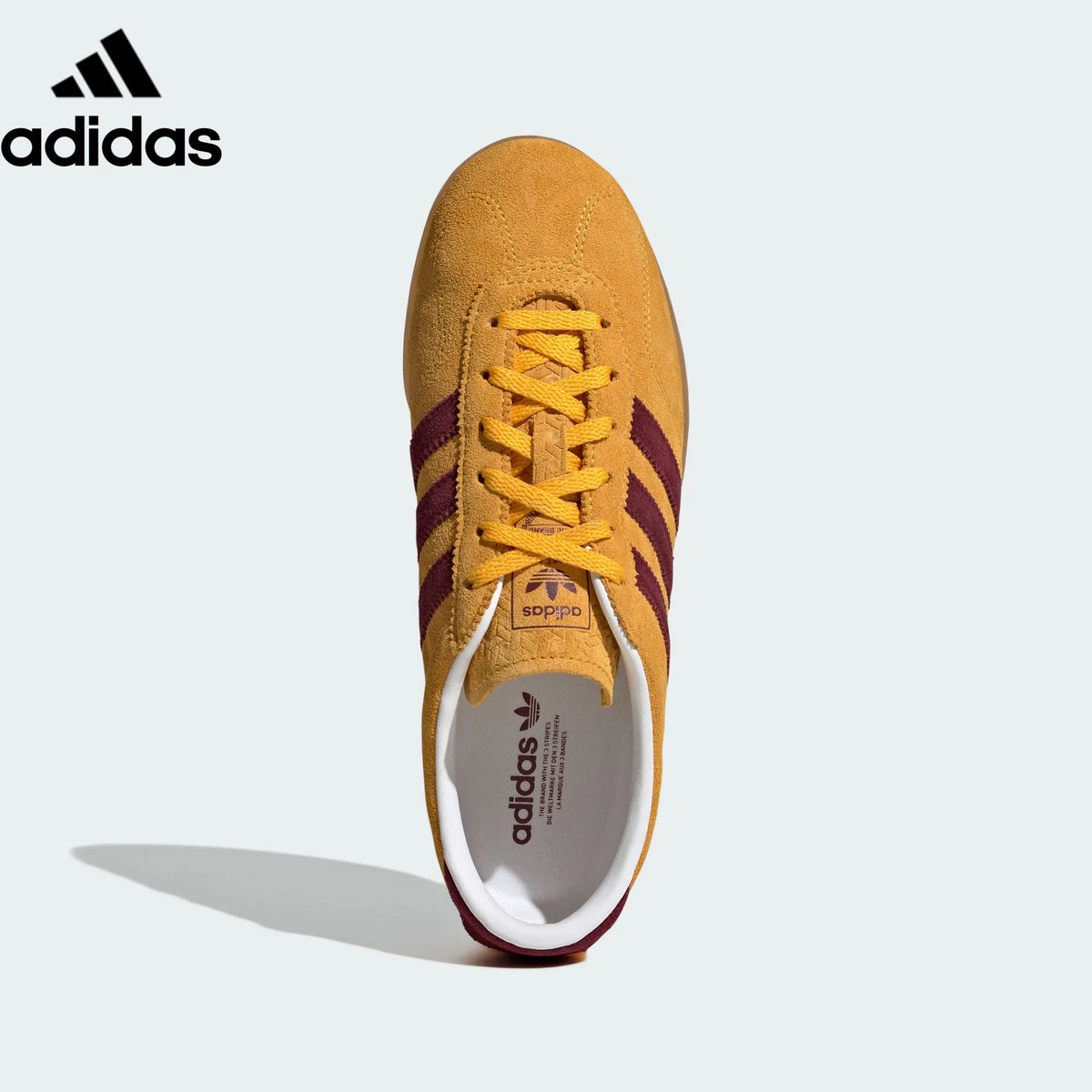 Adidas  samba  women's shoes  men's samba sneakers  Gazelle Indoor Sneakers – Yellow/Maroon | Unisex