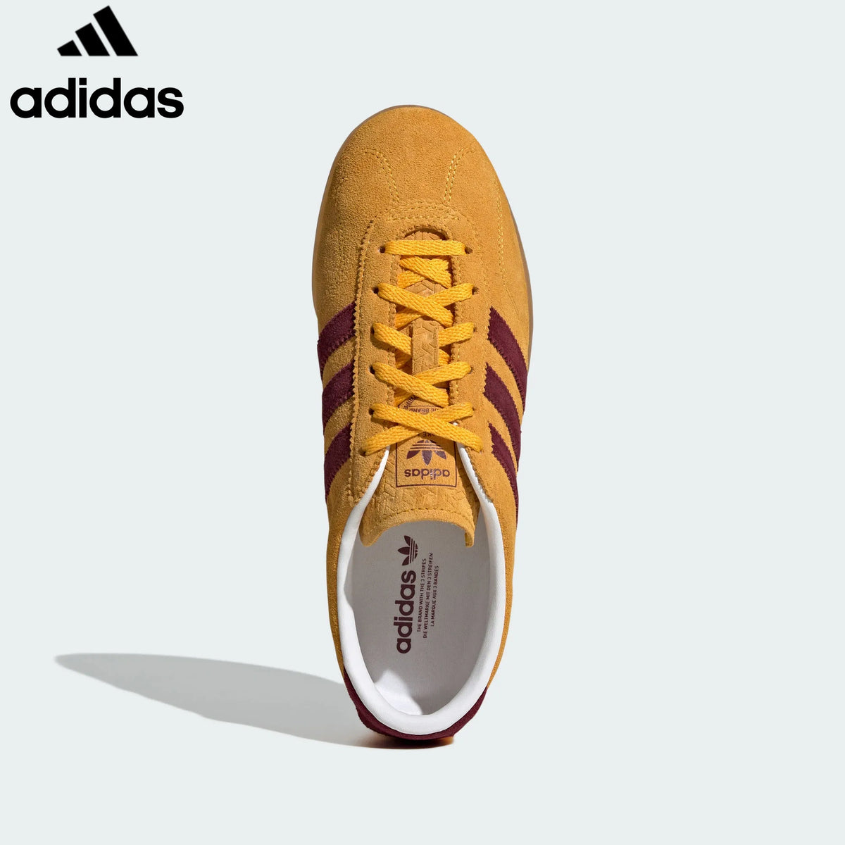 Adidas Gazelle Indoor women's shoes  men's samba sneakers  Yellow Maroon Suede Unisex Sneakers