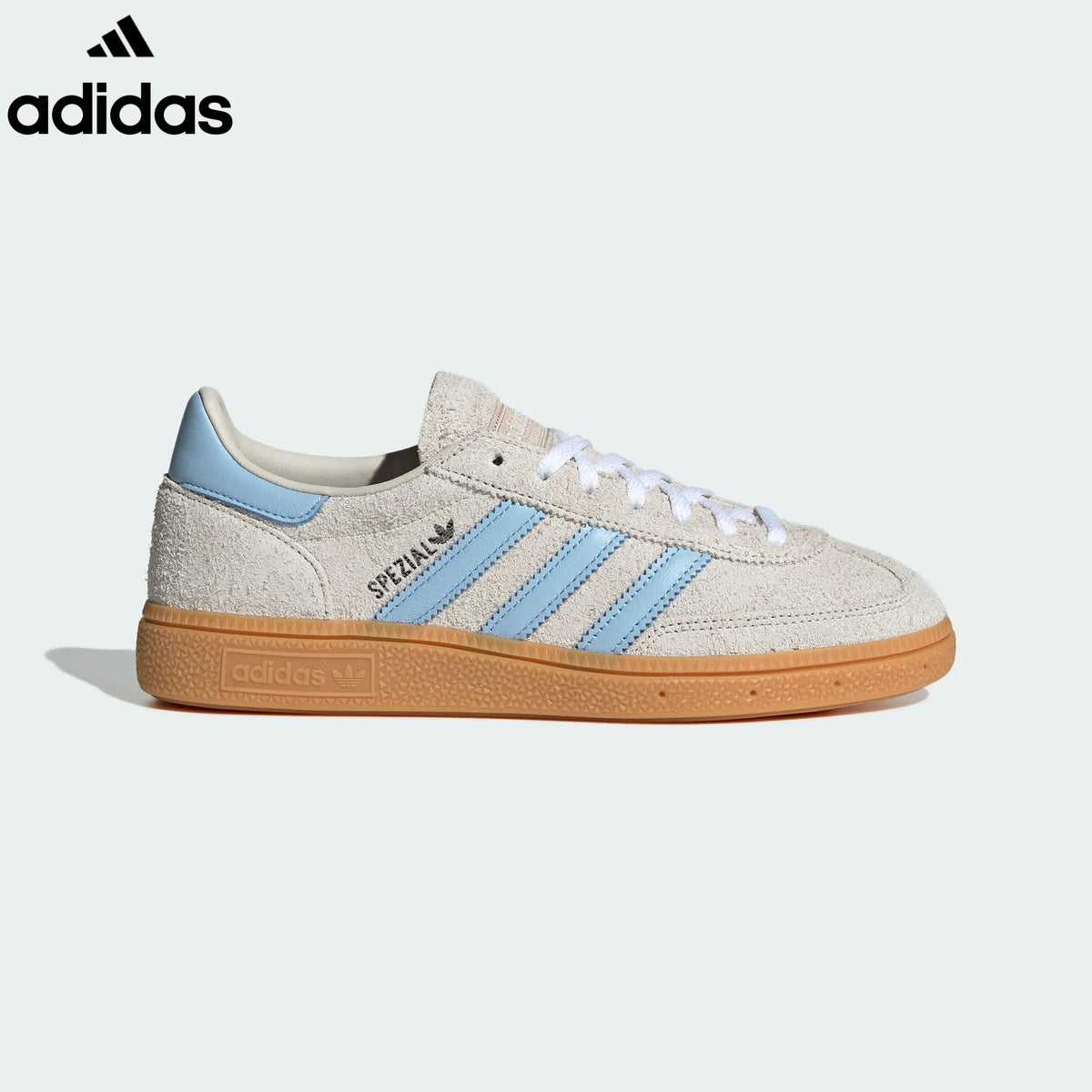 adidas samba  women's shoes  men's samba sneakers  Handball Spezial Off White Light Blue Retro Sneakers