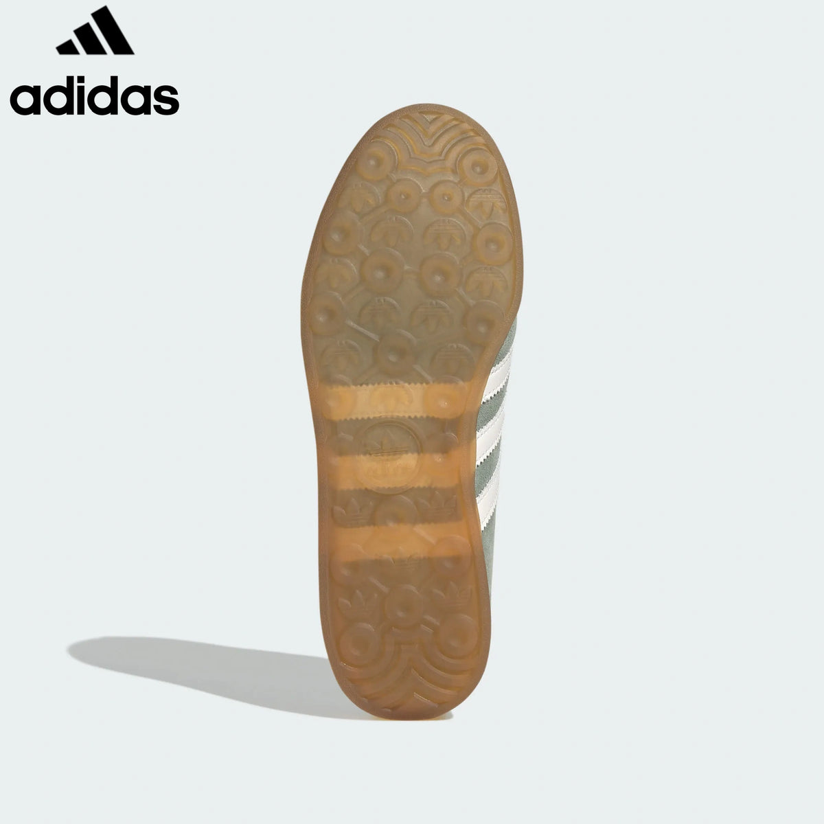 Adidas Gazelle Indoor women's shoes  men's samba sneakers Sage Green White Suede Unisex Sneakers