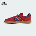 adidas Handball Spezial Red Navy Yellow Stripe Gum Sole Sneakers