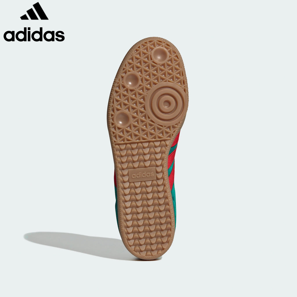 Adidas  samba  women's shoes  men's samba sneakers  Green Red Suede Unisex Sneakers