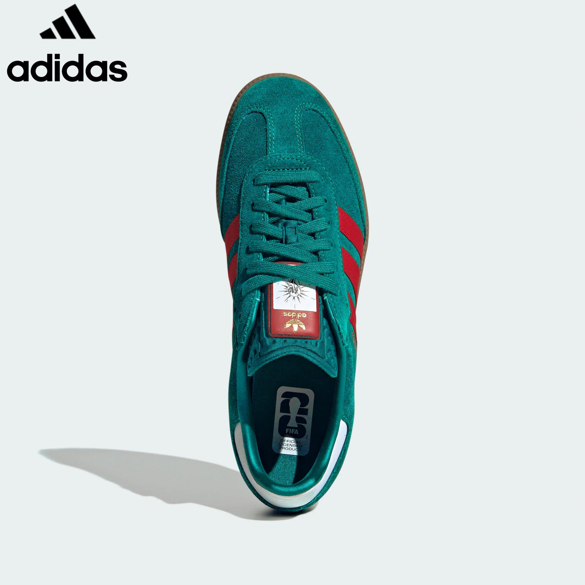 Adidas  samba  women's shoes  men's samba sneakers  Green Red Suede Unisex Sneakers