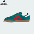 Adidas  samba  women's shoes  men's samba sneakers  Green Red Suede Unisex Sneakers