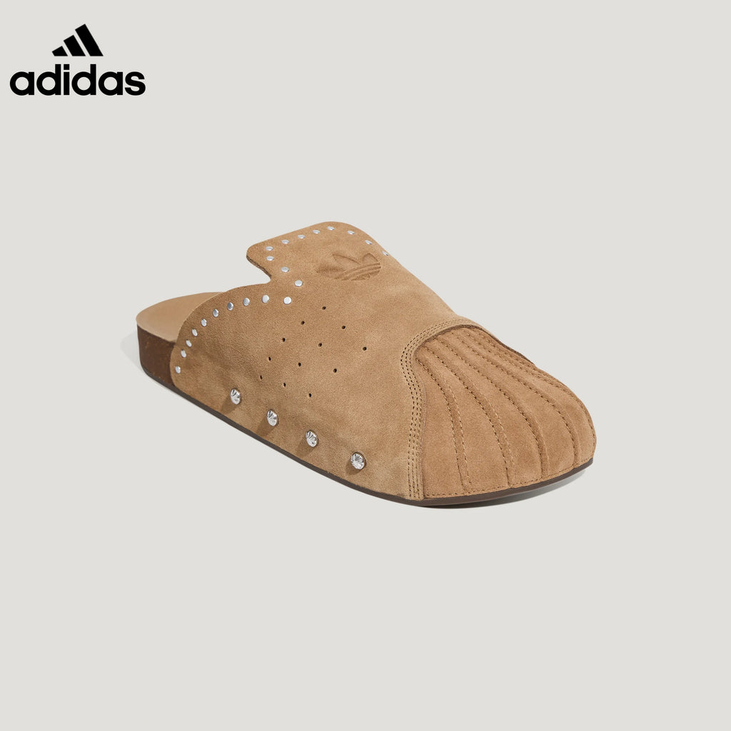 adidas Superstar Tan Suede Rivet Mule Slip-On Shoes