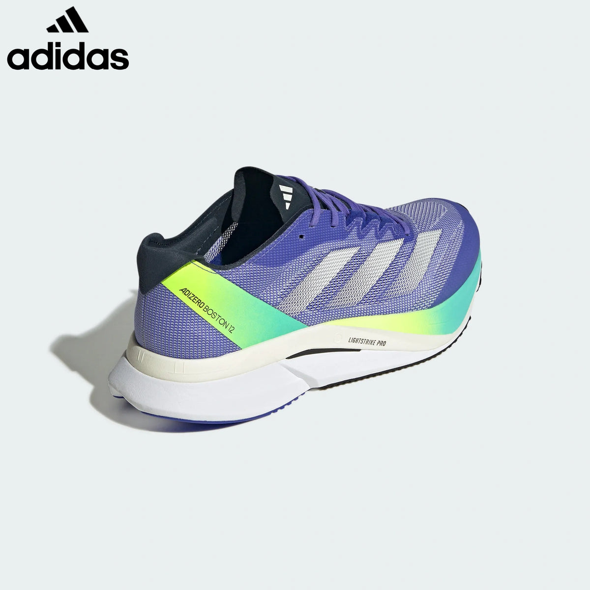 Adidas Adizero Boston 12 Purple Lime Gradient Unisex Running Shoes