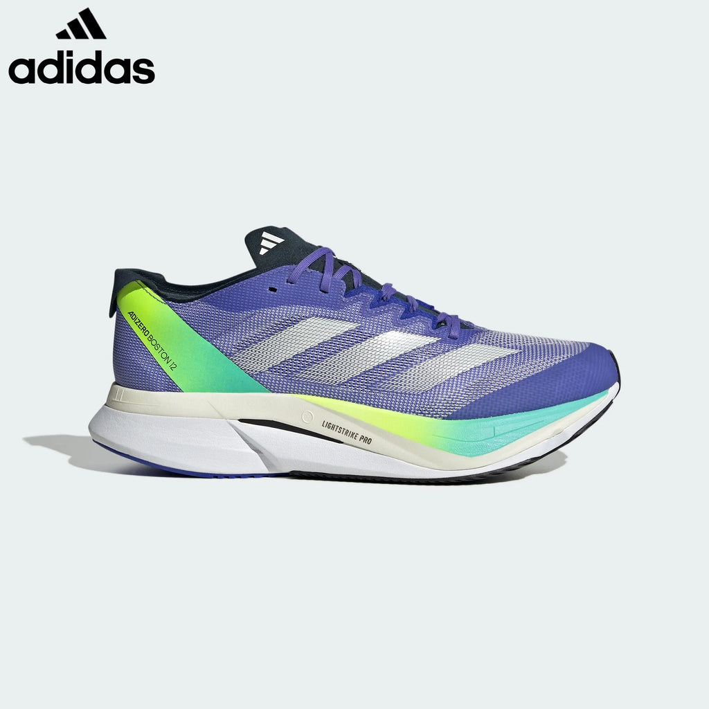 Adidas Adizero Boston 12 Purple Lime Gradient Unisex Running Shoes