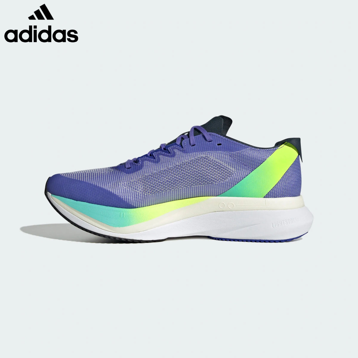 Adidas Adizero Boston 12 Purple Lime Gradient Unisex Running Shoes