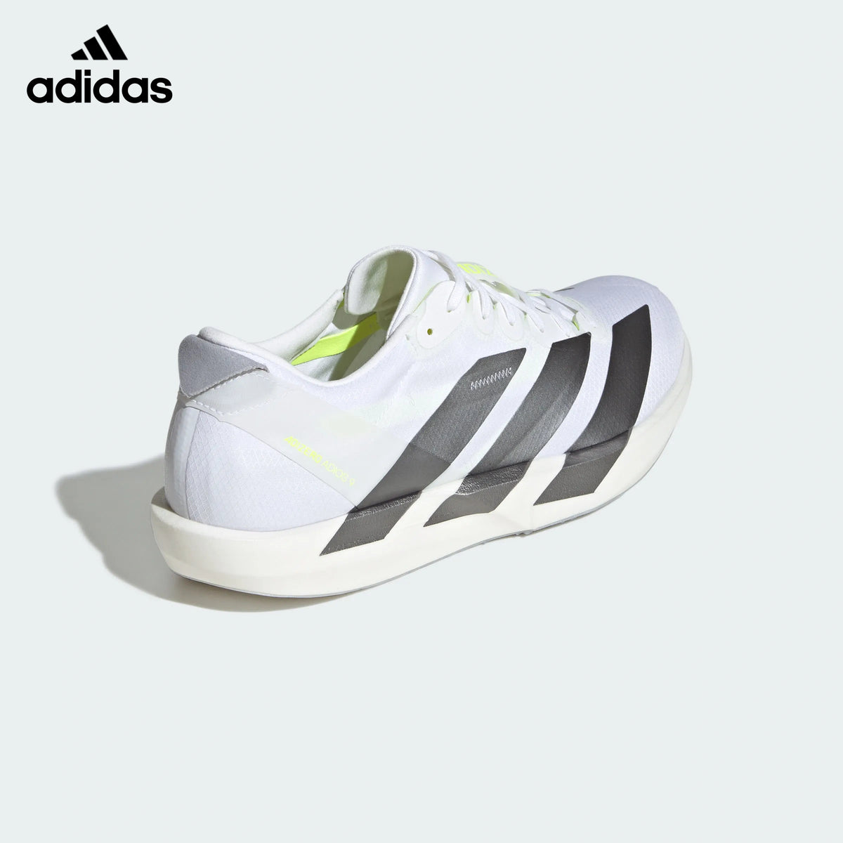 Adidas Adizero Adios 9 White Silver Unisex Running Shoes