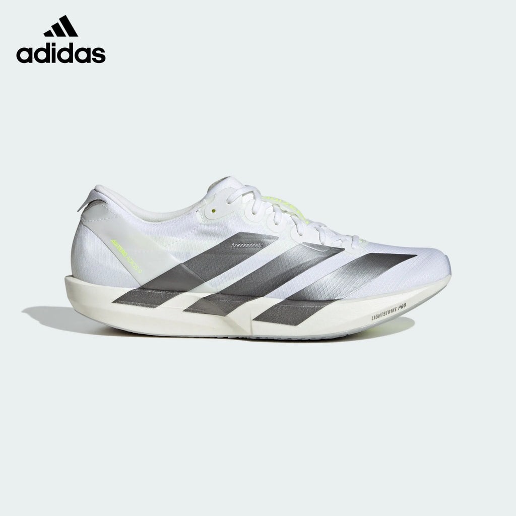 Adidas Adizero Adios 9 White Silver Unisex Running Shoes
