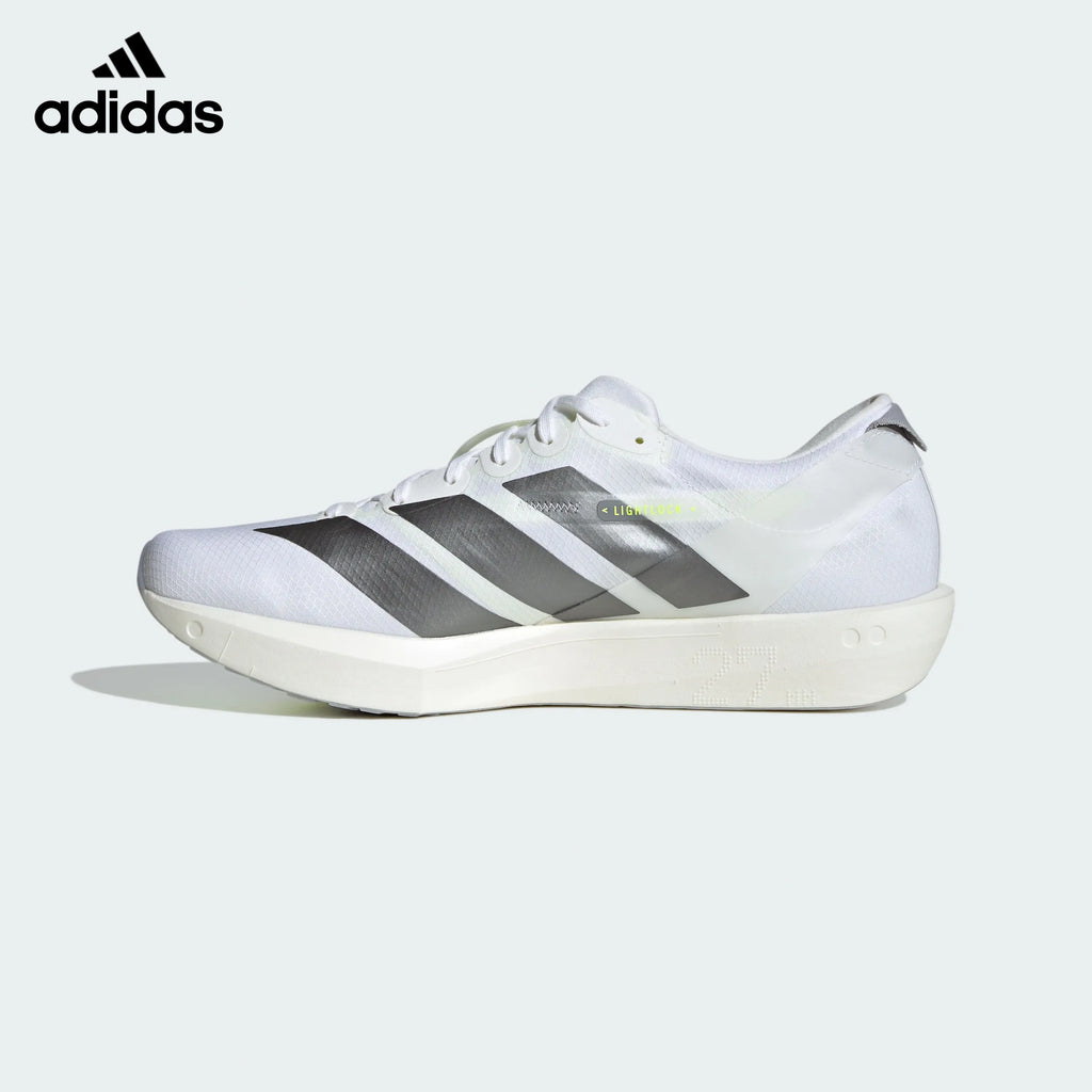 Adidas Adizero Adios 9 White Silver Unisex Running Shoes