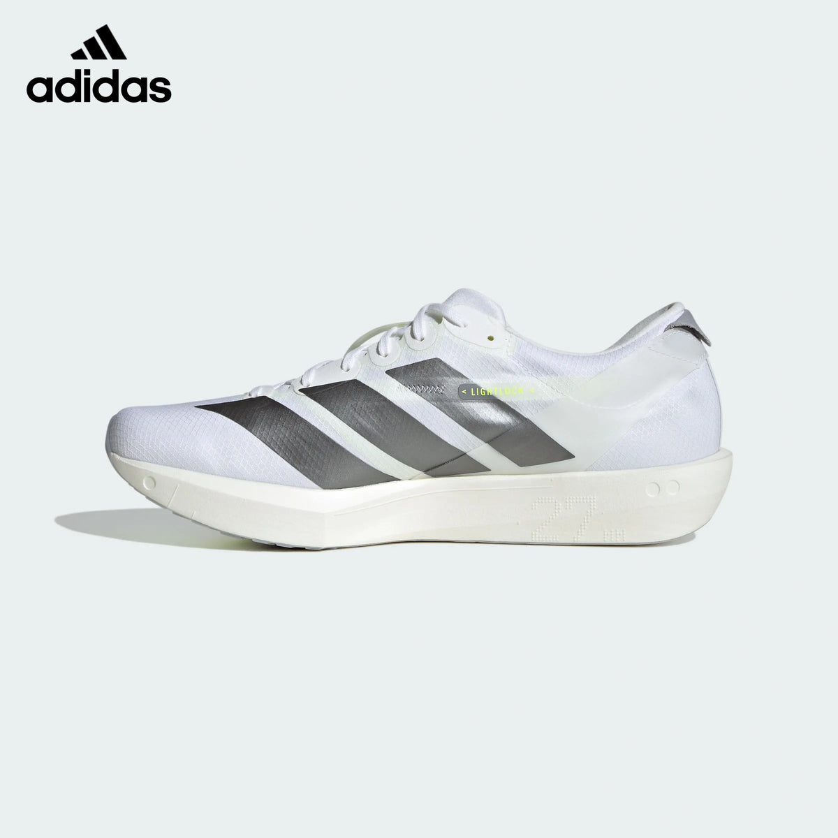 Adidas Adizero Adios 9 White Silver Unisex Running Shoes