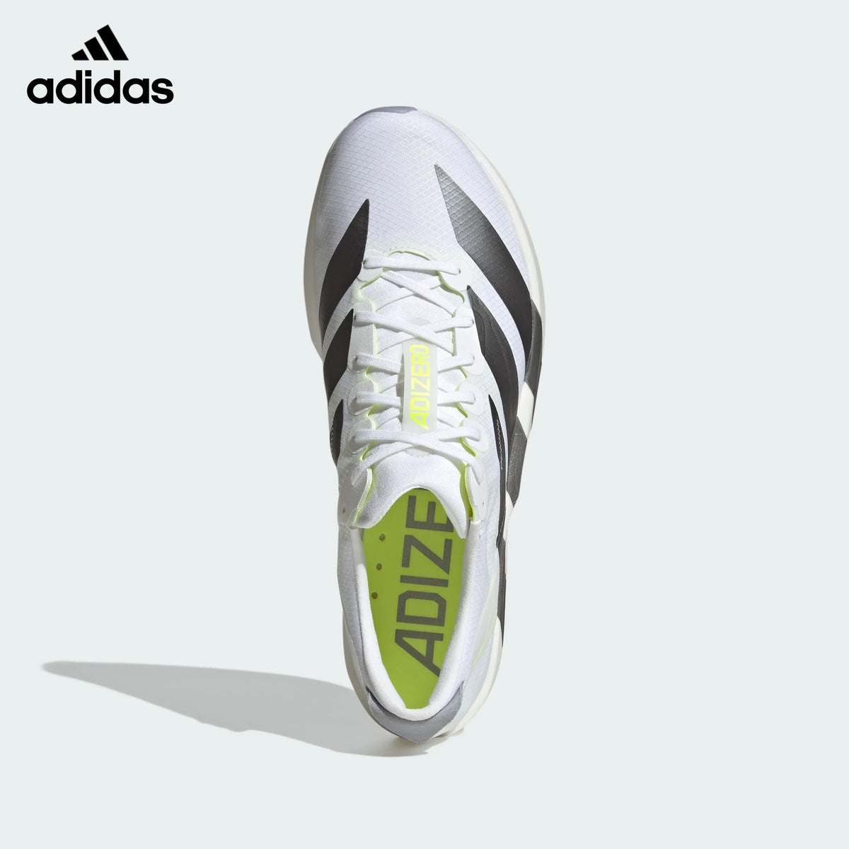 Adidas Adizero Adios 9 White Silver Unisex Running Shoes