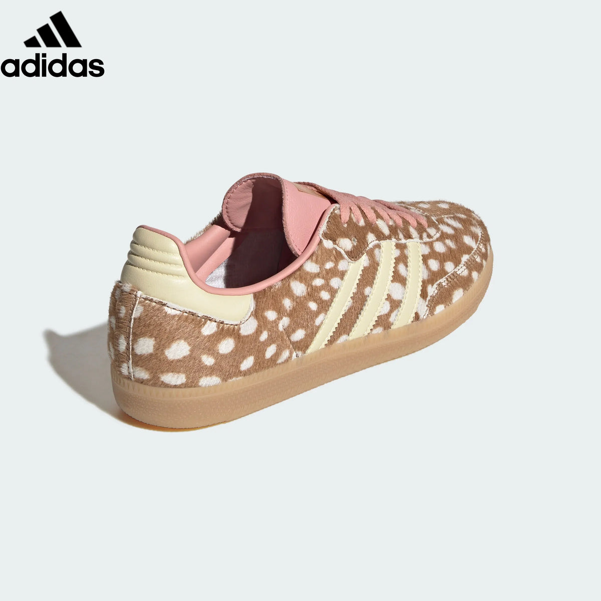 Adidas samba  women's shoes  men's samba sneakers  Samba OG Sneakers – Brown Polka Dot/Pink | Unisex
