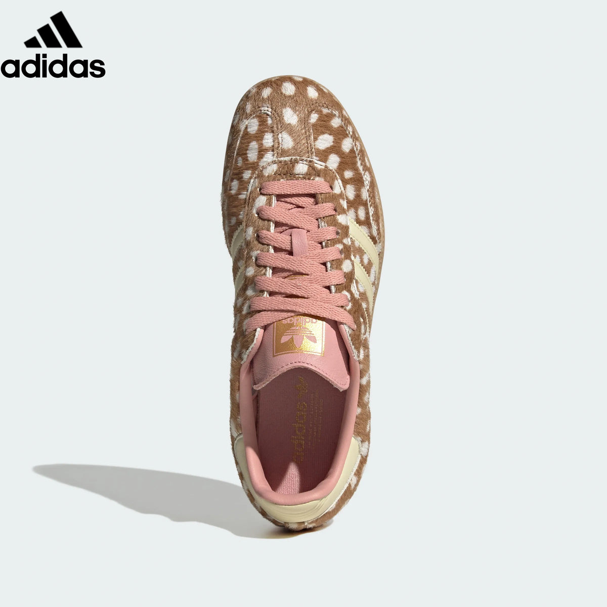 Adidas samba  women's shoes  men's samba sneakers  Samba OG Sneakers – Brown Polka Dot/Pink | Unisex