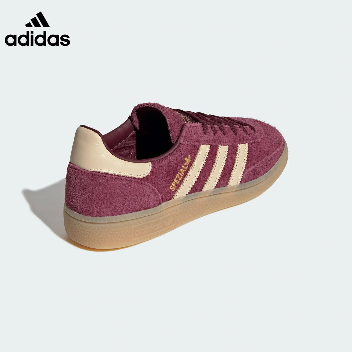 adidas handball women's shoes  men's Handball Spezial sneakers Burgundy Cream Gum Sole Sneakers