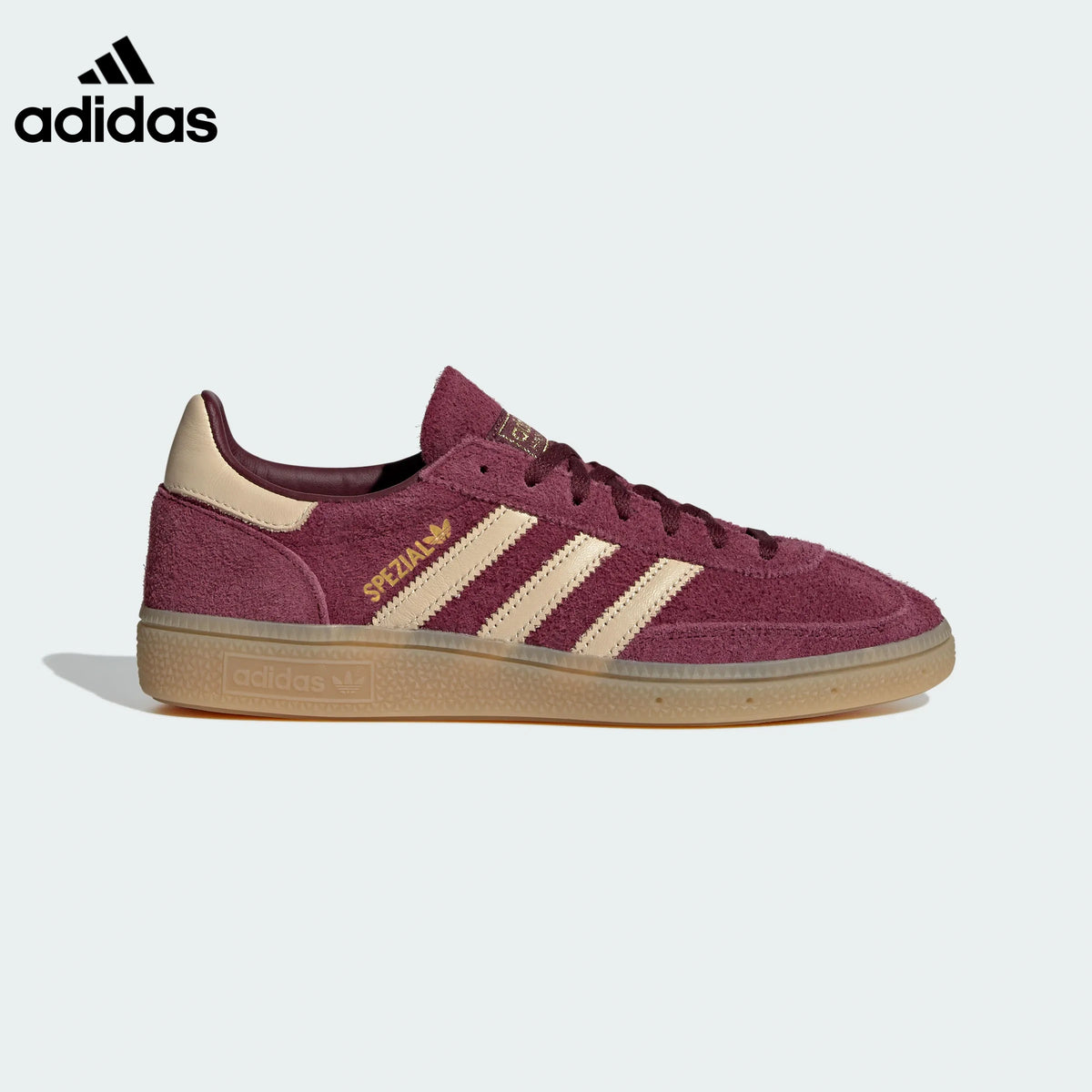 adidas handball women's shoes  men's Handball Spezial sneakers Burgundy Cream Gum Sole Sneakers