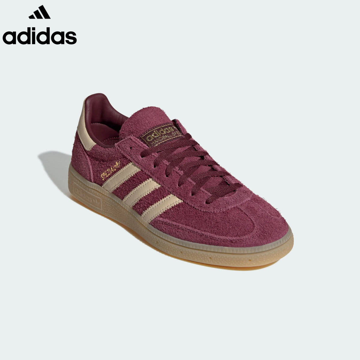 adidas  samba  women's shoes  men's samba sneakers  Handball Spezial Burgundy Retro Sneakers