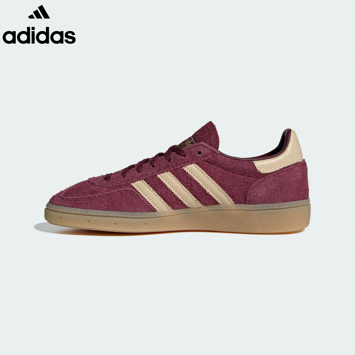 adidas  samba  women's shoes  men's samba sneakers  Handball Spezial Burgundy Retro Sneakers