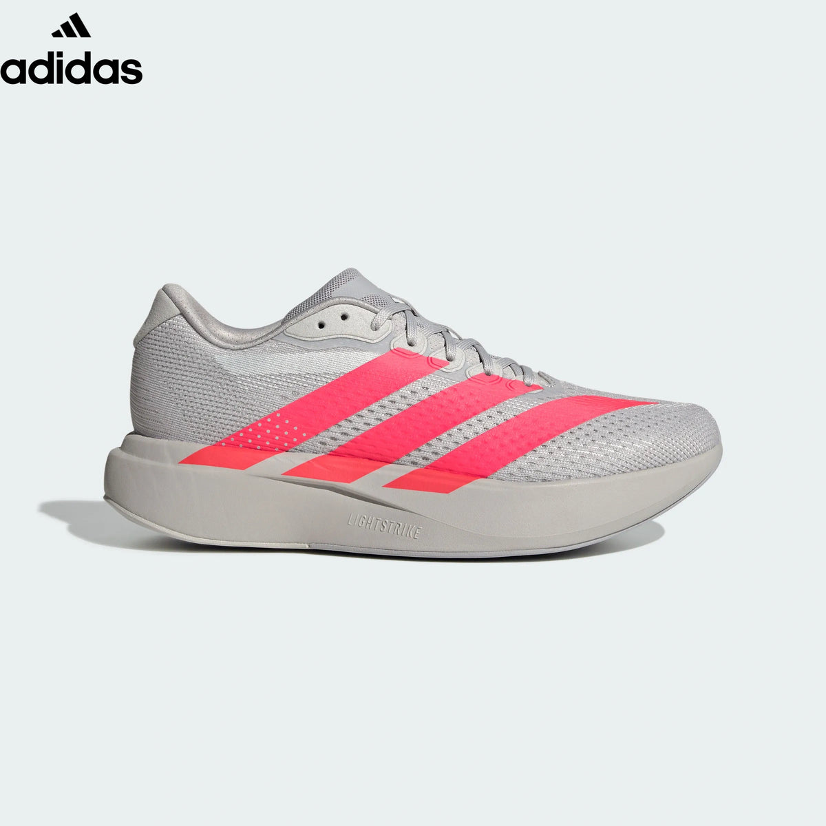 adidas Adizero Evo SL Running Shoes - Gray/Red