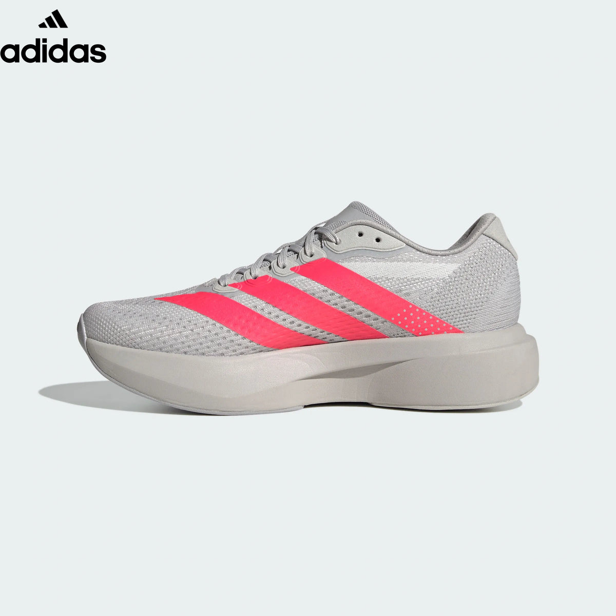 adidas Adizero Evo SL Running Shoes - Gray/Red