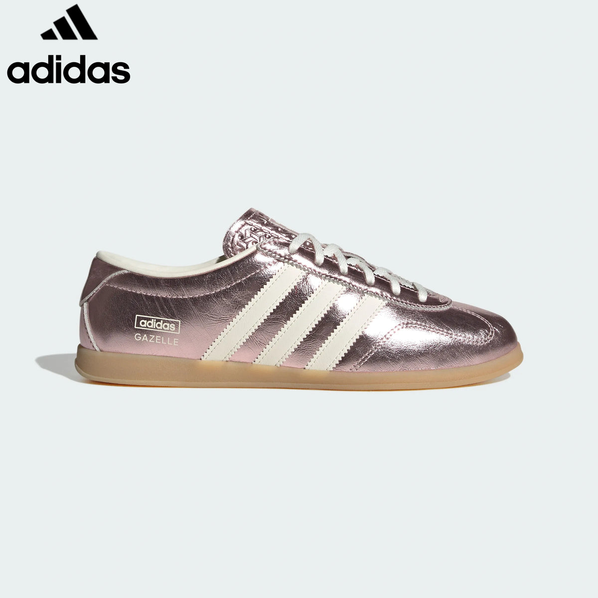 Adidas  samba  women's shoes  men's samba sneakers Gazelle Metallic Pink White Unisex Sneakers