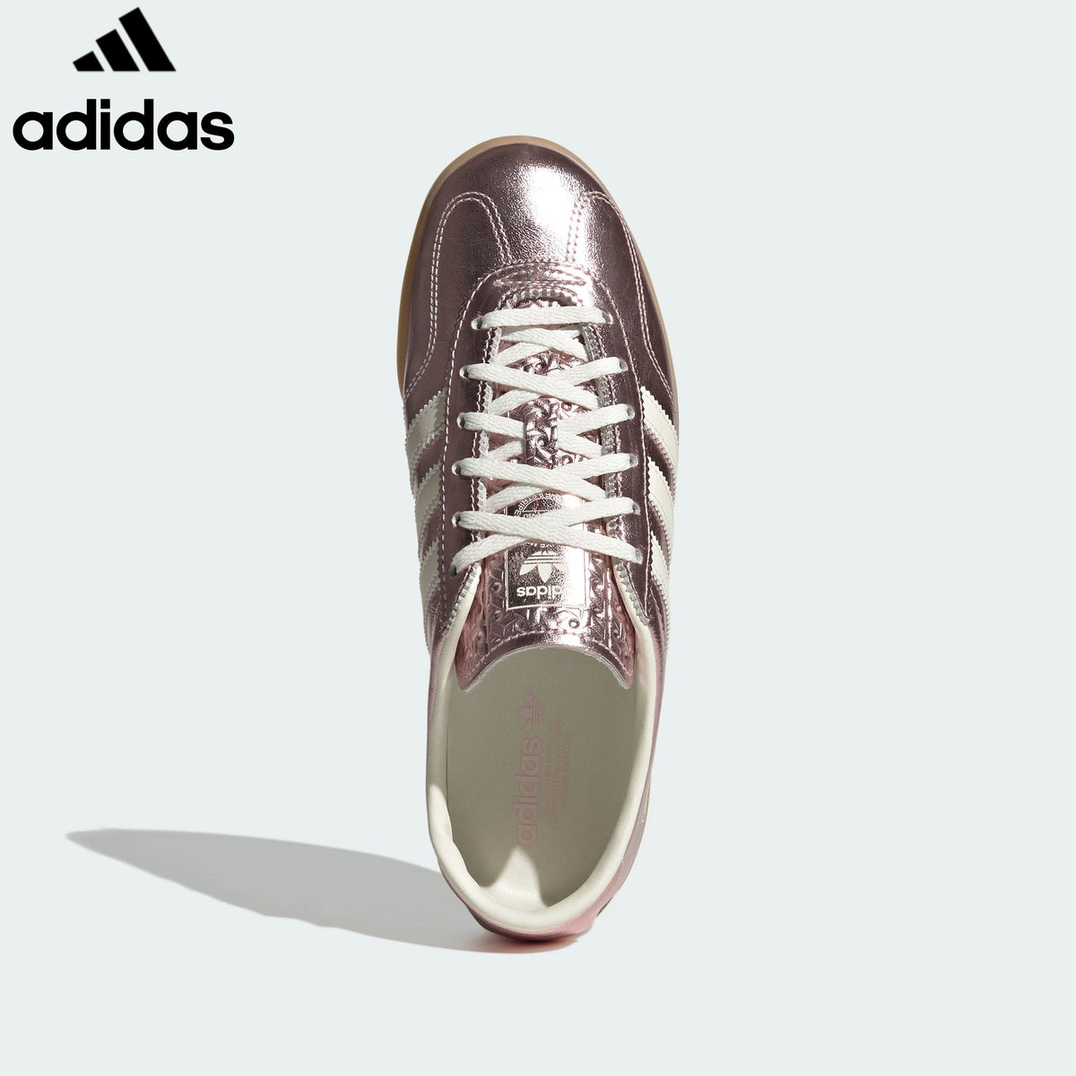 Adidas  samba  women's shoes  men's samba sneakers Gazelle Metallic Pink White Unisex Sneakers