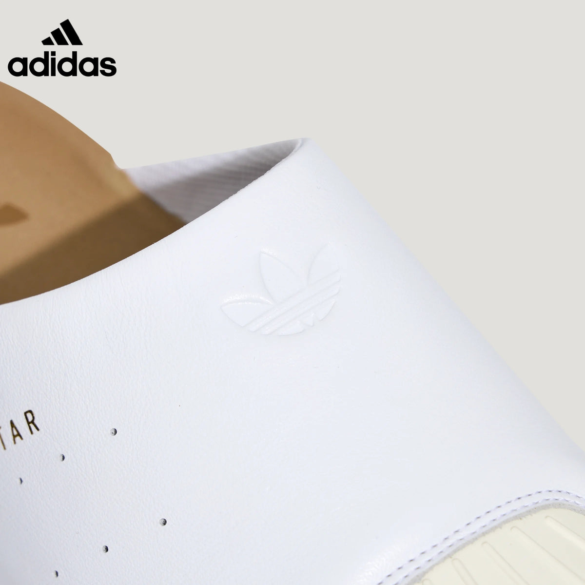 adidas Superstar White Leather Mule Slip-On Shoes