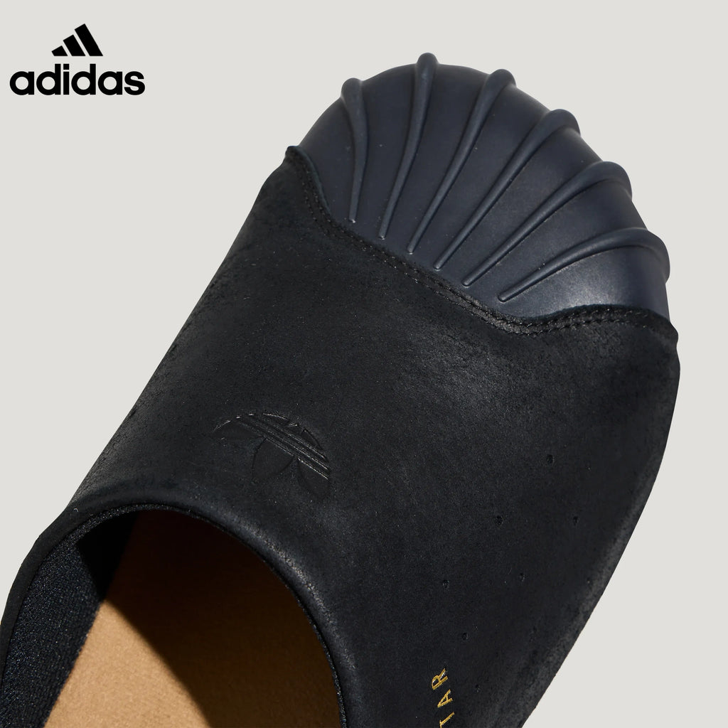 adidas Superstar Black Suede Mule Slip-On Shoes