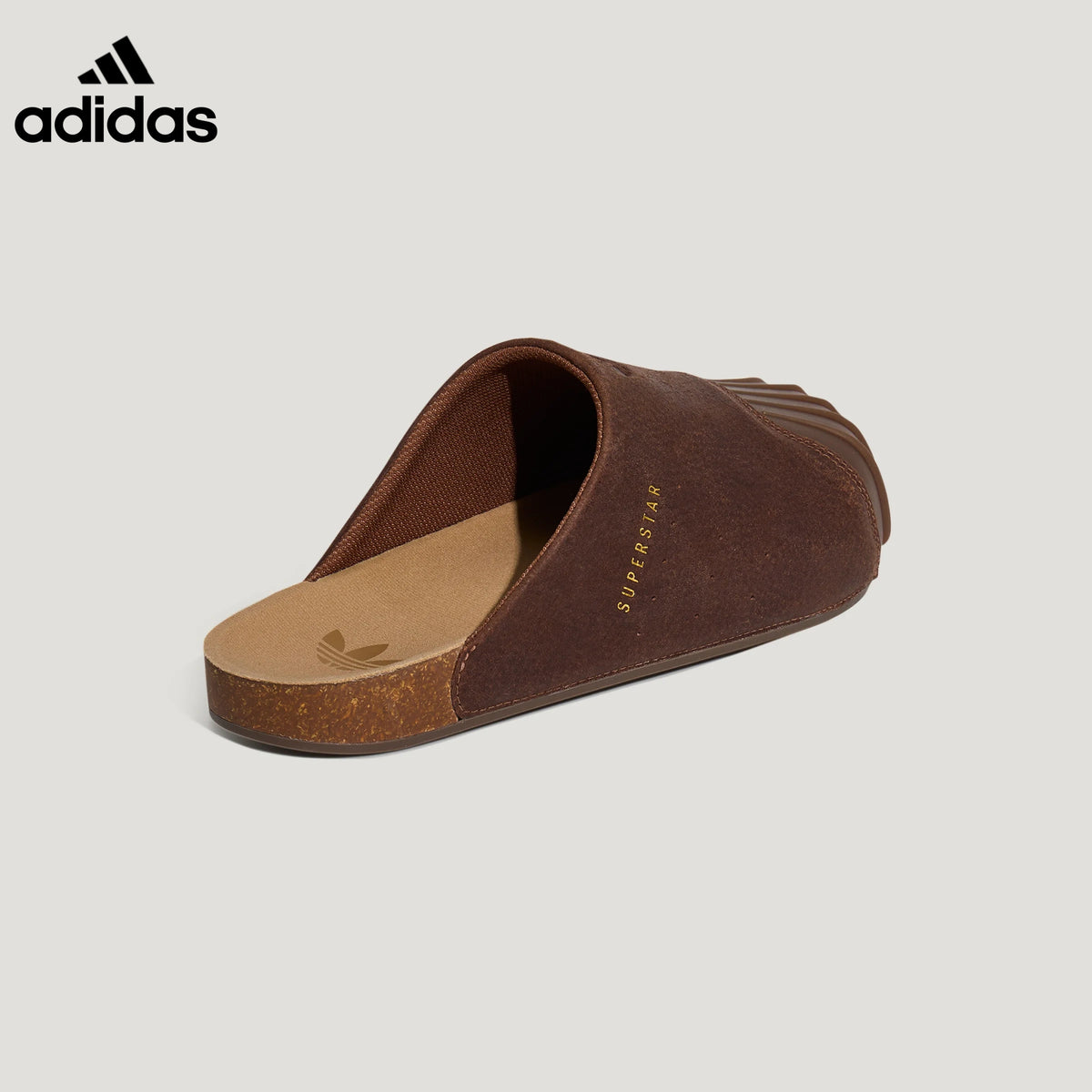 adidas Superstar Brown Suede Mule Slip-On Shoes