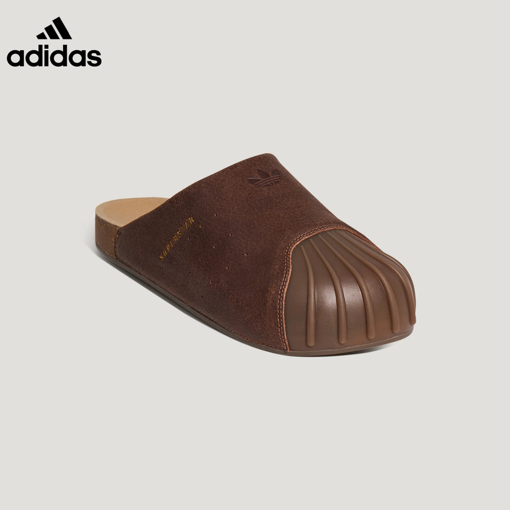 adidas Superstar Brown Suede Mule Slip-On Shoes